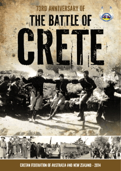73rd anniversary of - Cretan Federation of Australia & New Zealand