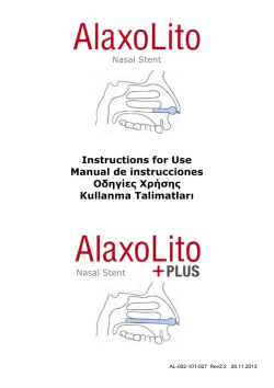 Instructions for Use Manual de instrucciones &Omicron;&delta;&eta;&gamma;ί&epsilon;&sigmaf;