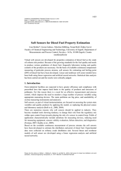Soft Sensors for Diesel Fuel Property Estimation