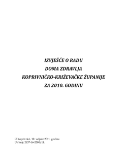 Izvje&scaron;će o radu za 2010.god. (.pdf)