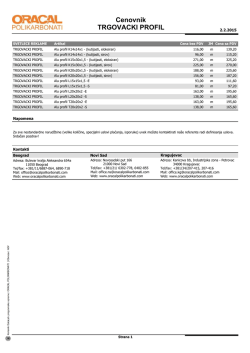 Cenovnik Trgovački profil SRB