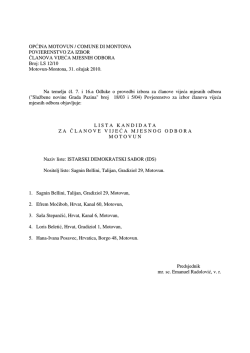 lista kandidata i zbirna lista