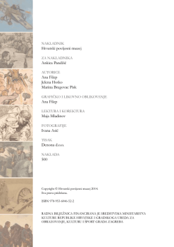 Hrvatski povijesni muzej Ankica Pandžić Ana Filep Jelena Hotko