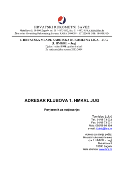 1HMKRL Jug 2013 Adresar klubova v3