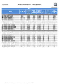 ΤΙΜΟΚΑΤΑΛΟΓΟΣ ΛΙΑΝΙΚΗΣ & ΟΔΗΓΟΣ ΜΟΝΤΕΛΟΥ