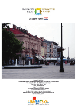 Gradski vodič - Turistička zajednica grada Slavonskog Broda