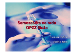 Samoza&scaron;tita na radu - JU Dom zdravlja Kantona Sarajevo