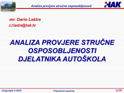 analiza provjere stručne osposobljenosti djelatnika autoškola
