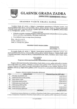 Odluka o organizaciji i načinu naplate parkiranja u Gradu Zadar