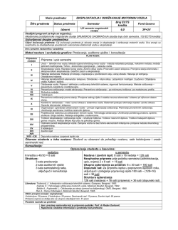 Naziv predmeta: EKSPLOATACIJA I ODRŽAVANJE MOTORNIH