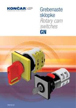 Grebenaste sklopke Rotary cam switches GN