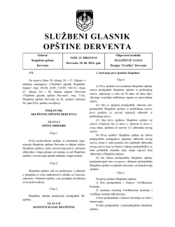 "Službeni glasnik op&scaron;tine Derventa", broj: 8/14