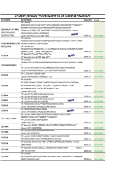 KOMPAT./REMAN. TONER KASETE ZA HP LASERSKE ŠTAMPAČE