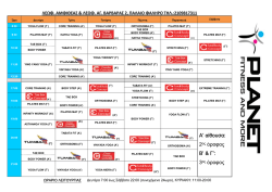 A` αίθουσα: 2ος όροφος Β` & Γ`: 3ος όροφος