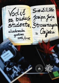 Untitled - Sveučili&scaron;te Josipa Jurja Strossmayera u Osijeku