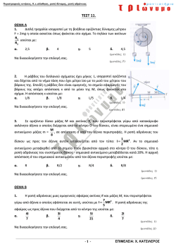 ΘΕΜΑ Α 1. Διπλή τροχαλία ισορροπεί με τη βοήθεια