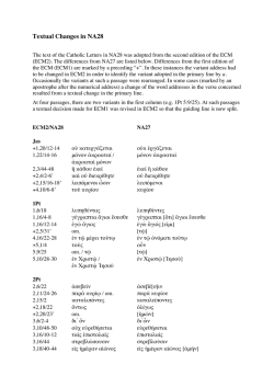 Textual Changes in NA28