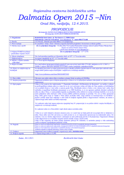 propozicije - Biciklistički klub Zadar