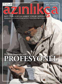 74 Sayı - Azınlıkça Haber