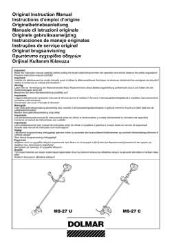 Original Instruction Manual Instructions d`emploi d