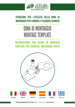 DIMA DI MONTAGGIO MONTAGE TEMPLATE