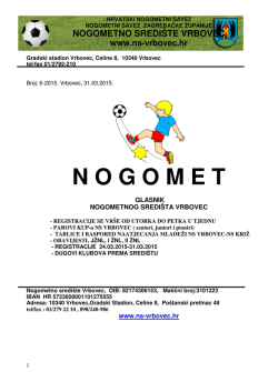 31.3.2015. Obavijesti, Parovi KUP-a NS Vrbovec ( seniori, juniori i