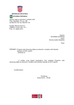 Program rada - Istarska županija