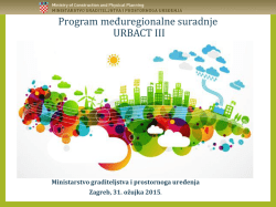 Anka Javora: URBACT III - Ministarstvo graditeljstva i prostornog