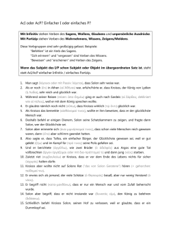 AcI oder AcP? Einfacher I oder einfaches P? - graecum