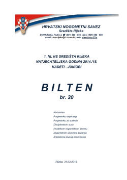 Bilten 20 (kadeti-juniori 2014-15)