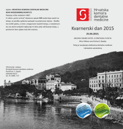 opširnije... - Hrvatska Komora Dentalne Medicine