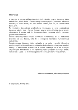 priopćenje - Veleučili&scaron;te Nikola Tesla u Gospiću