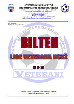Bilten broj 4 - 2015 NSKŽ - Hrvatski nogometni savez