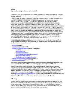 ADOBE Ugovor o licenciranju softvera za osobna računala 1