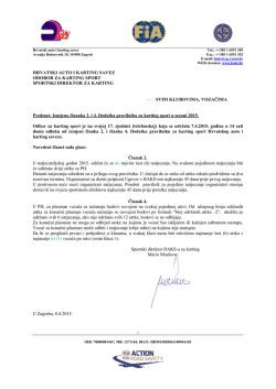 HRVATSKI AUTO I KARTING SAVEZ ODOBOR ZA KARTING