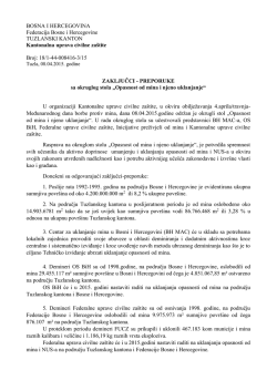 Zaključci-preporuke - Kantonalna uprava civilne za&scaron;tite