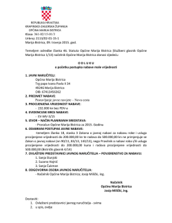 Odluka o početku postupka nabave