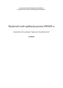 Ranjivosti web-aplikacija prema OWASP-u