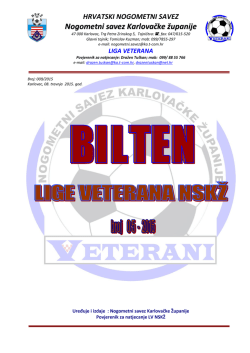 Bilten broj 5 - 2015 NSKŽ - Hrvatski nogometni savez