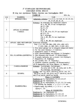 3&omicron; &Gamma;&Upsilon;&Mu;&Nu;&Alpha;&Sigma;&Iota;&Omicron; &Pi;&Epsilon;&Tau;&Rho;&Omicron;&Upsilon;&Pi;&Omicron;&Lambda;&Eta;&Sigma;