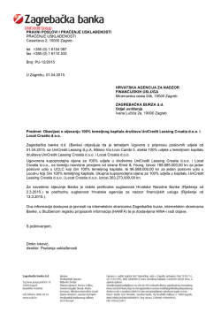 Zagrebačka banka d.d.