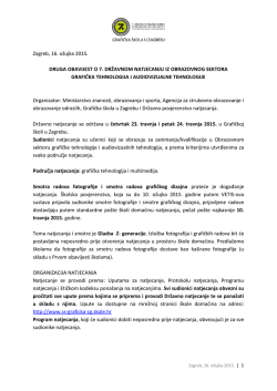 druga obavjest - Grafička &scaron;kola u Zagrebu