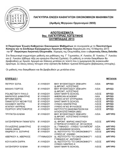 Αποτελέσματα 2013