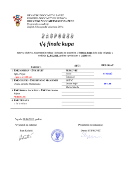 Raspored službenih osoba za 02. kolo HNKŽ