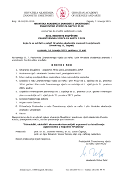 poziv - Hrvatska akademija znanosti i umjetnosti