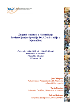 Predstavljanje stipendija DAAD-a i studija u Njemačkoj