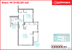 Stan: IV-3=42,92 m2