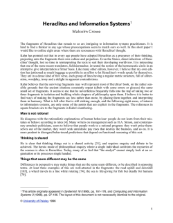 Heraclitus transl. Malcom Crowe