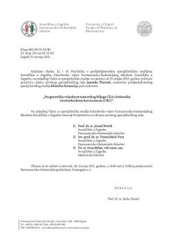 Obrana zavr&scaron;nog specijalističkog rada
