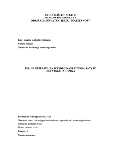 Aorist - Filozofski fakultet u Splitu